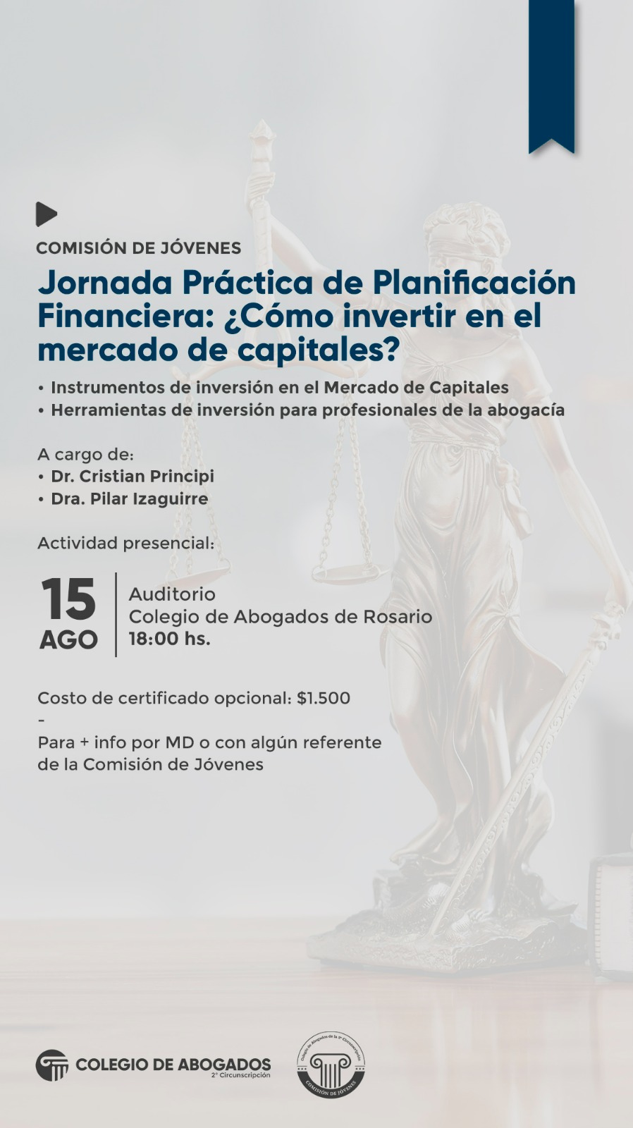 JORNADA PRÁCTICA PLANIFICACIÓN FINANCIERA, ¿CÓMO INVERTIR EN EL MERCADO DE CAPITALES? - 15/08/2024